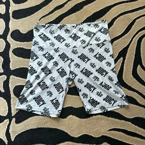 Juicy by juicy Couture bike Shorts gray grey with logo
